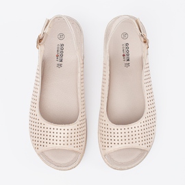 Goodin Lys hassel komfortable sandaler gylden 1