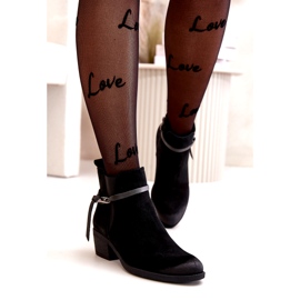 Zazoo 60478 Suede High Heels Isoleret sort lynlås 2