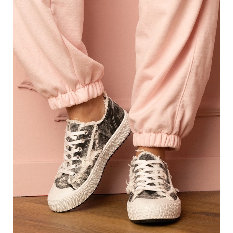 Sorte kvinders sneakers sport sneakers 1