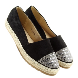 Sorte espadriller til kvinder H8-102 sorte 2
