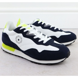 Mænds lædersportsko Sneakers White og Navy Blue Big Star RR174408 hvid 1