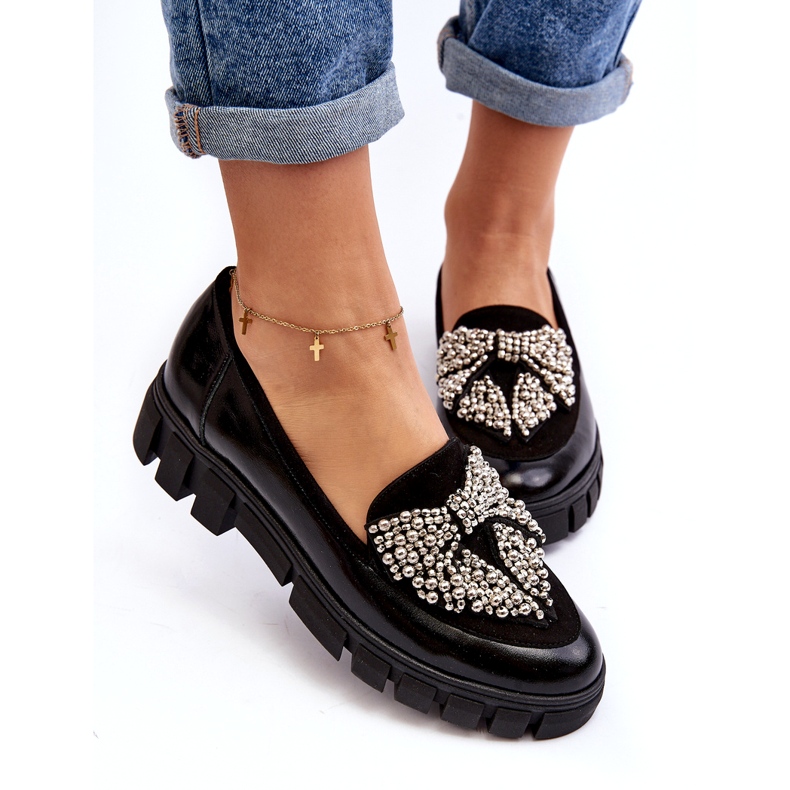 Dame patent mokkasiner Laura Messi 2785 Sort 4