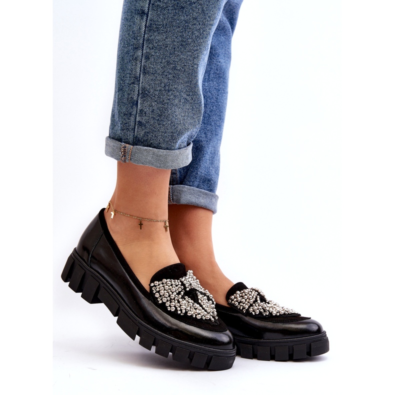 Dame patent mokkasiner Laura Messi 2785 Sort 1