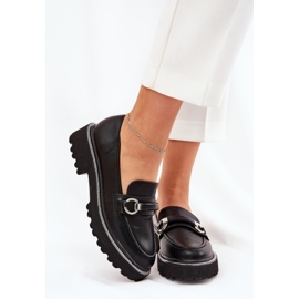 Kvinders loafers dekoreret med sorte zirkoner 2