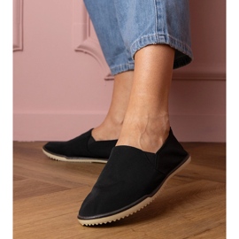 Sorte kvinders slip -up sneakers 1