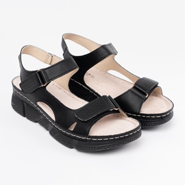 Goodin Sort klassiske kvinders sandaler 5
