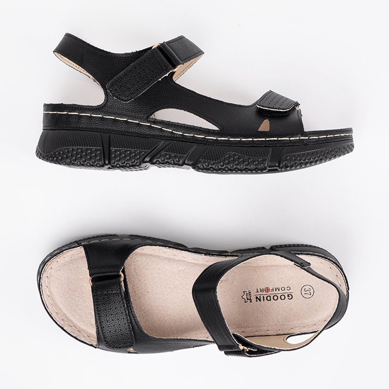 Goodin Sort klassiske kvinders sandaler 2