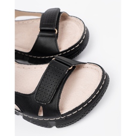 Goodin Sort klassiske kvinders sandaler 4