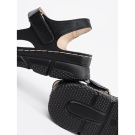 Goodin Sort klassiske kvinders sandaler 1