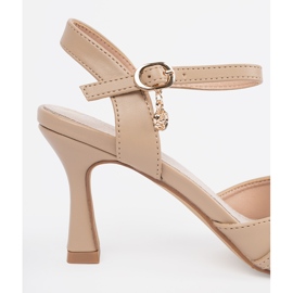Goodin Beige pumps med åben hæl 2