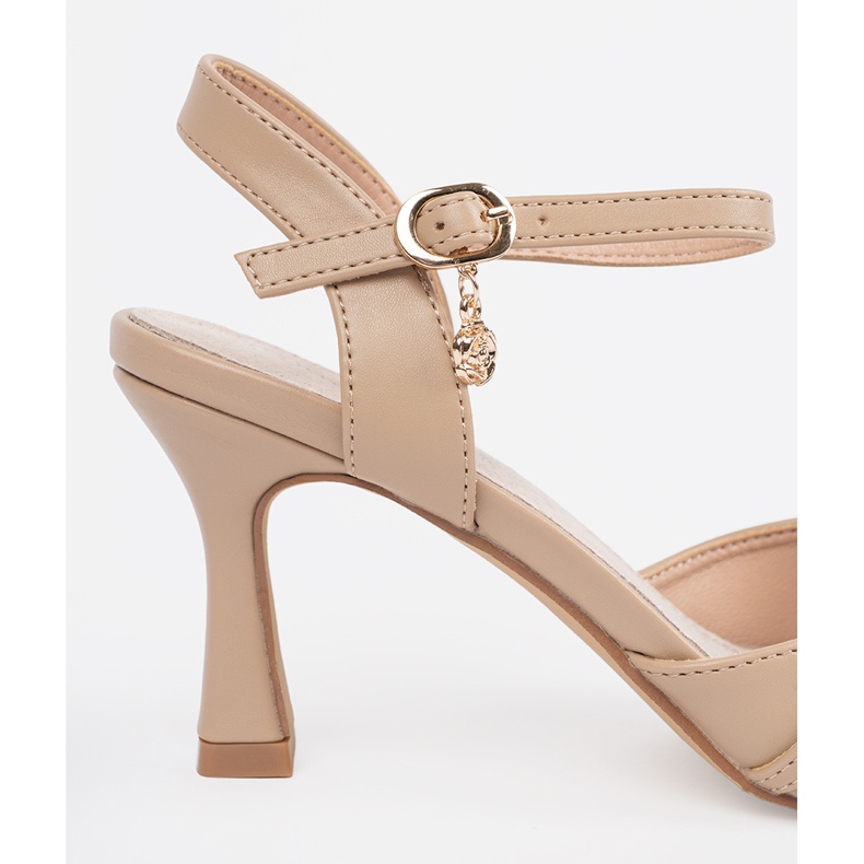 Goodin Beige pumps med åben hæl 2
