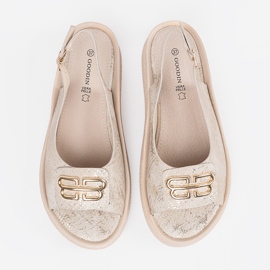 Goodin Flade sandaler med taupe -dekoration beige 2