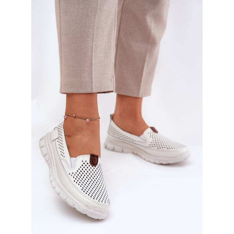 Openwork Vinceza 95336 Natural Ballerinas hvid 2
