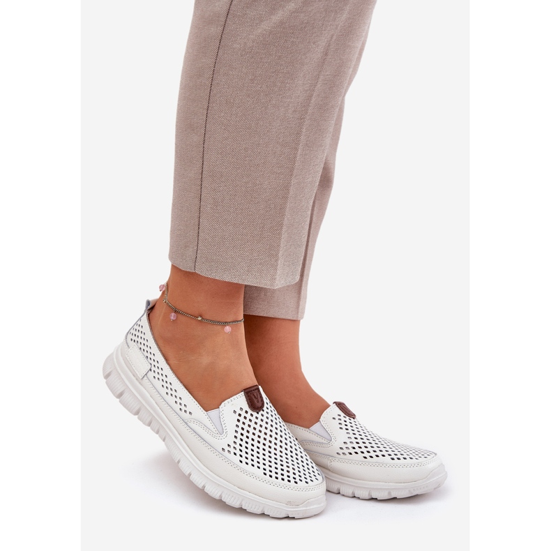 Openwork Vinceza 95336 Natural Ballerinas hvid 1