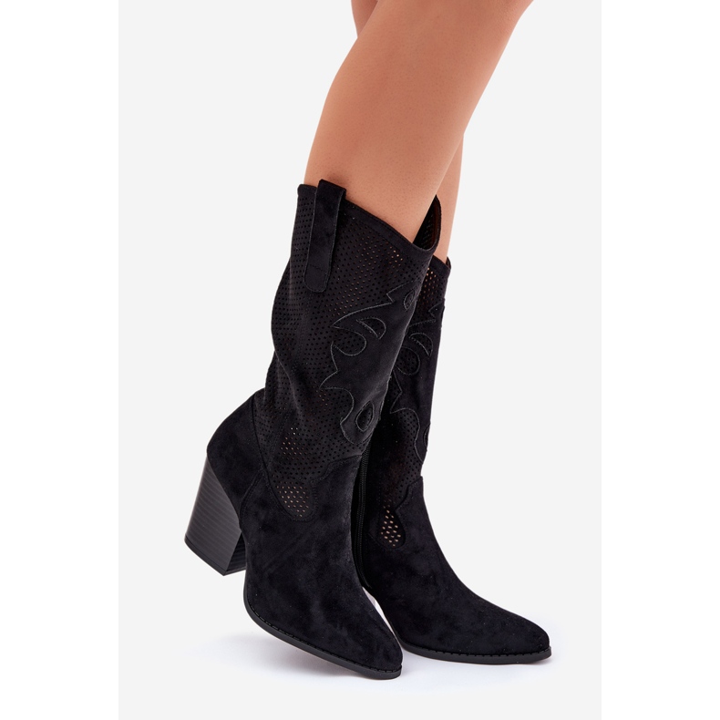 Openwork Boots On The Post S.Barski Hy51-606 Sort 1
