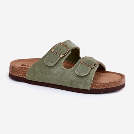 Big Star Kvinders ruskind flip flops med stor stjerne RR274A393 grønne klemmer 4