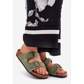 Big Star Kvinders ruskind flip flops med stor stjerne RR274A393 grønne klemmer 1