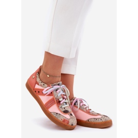 Women's Leather Sneakers Maciejka 06840-18 Orange 1