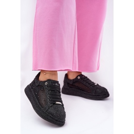 Dekorerede sneakers på GoE NN2N4021 Black Platform sort 2