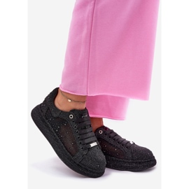 Dekorerede sneakers på GoE NN2N4021 Black Platform sort 1