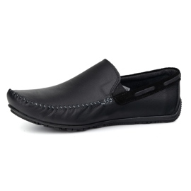 KOMODO Mænds læder loafers 920/k/r sort 1