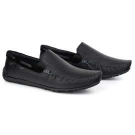 KOMODO Mænds læder loafers 920/k/r sort 2