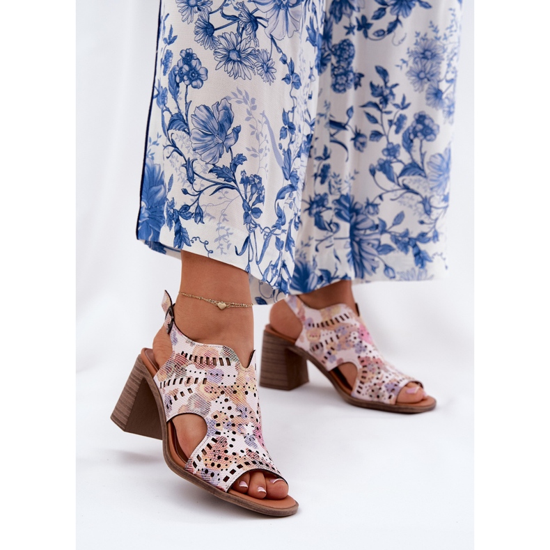 Jezzi Openwork Women's Sandals på multicolor -stolpen flerfarvet 2