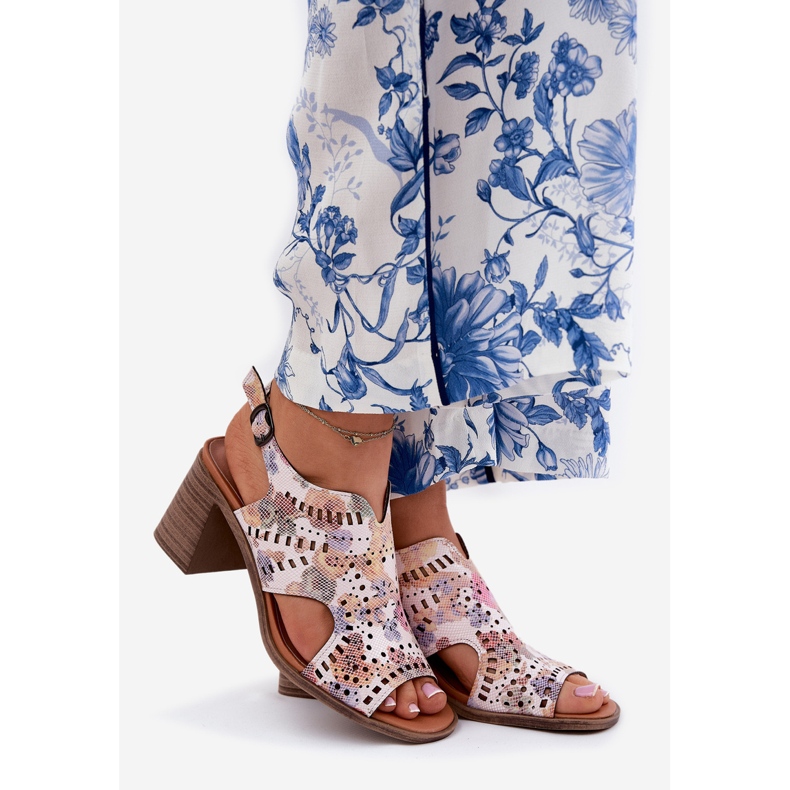 Jezzi Openwork Women's Sandals på multicolor -stolpen flerfarvet 1
