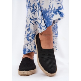 Kvinders espadrilles med Vinceza Braid 13624 Sort 3