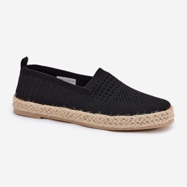 Kvinders espadrilles med Vinceza Braid 13624 Sort 4