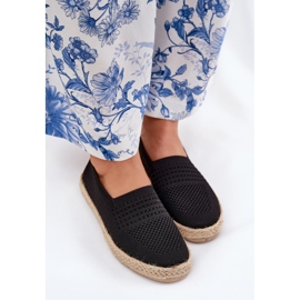 Kvinders espadrilles med Vinceza Braid 13624 Sort 5