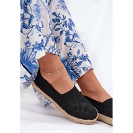 Kvinders espadrilles med Vinceza Braid 13624 Sort 7