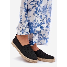 Kvinders espadrilles med Vinceza Braid 13624 Sort 1