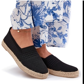 Kvinders espadrilles med Vinceza Braid 13624 Sort 8