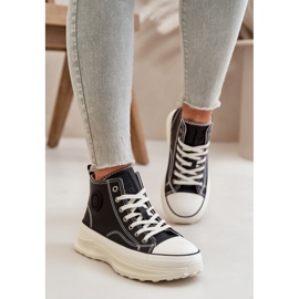 Kvinders sneakers på platformen Big Star OO274063 Sort platform 1
