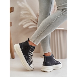 Kvinders sneakers på platformen Big Star OO274063 Sort platform 2