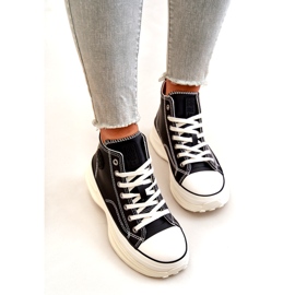 Kvinders sneakers på platformen Big Star OO274063 Sort platform 3