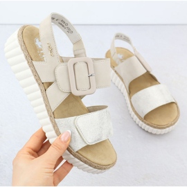 Kvinders sandaler til beige Rieker 69260-60 1