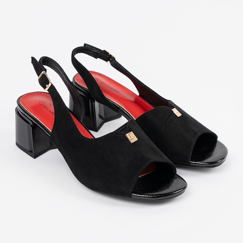 Goodin Sort ruskind sandaler 1