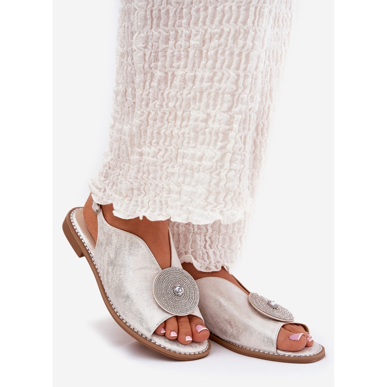 S.Barski Shiny Women's Sandals Dekorative detaljer S. BARSKI KV51-012 Sølv 1