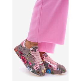 Mønstrede sneakers på platformen med en dekoration af GoE RR2N4002 multikolor flerfarvet 1