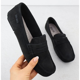 Women's Leather Loafers Black Big Star RR274948 sort 1