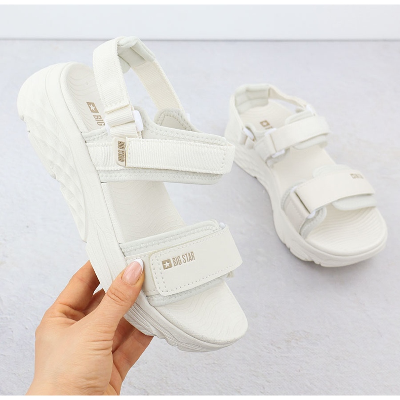 Big Star RR274A076 Women's Velcro Sports Sandaler beige 1
