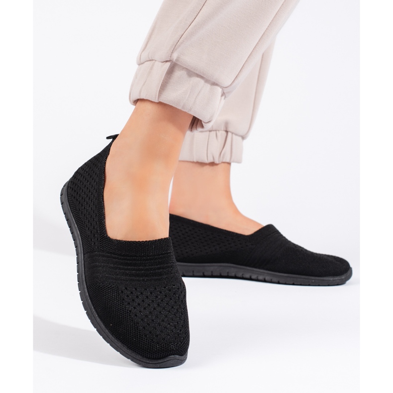Sorte sports slip-on sko 2