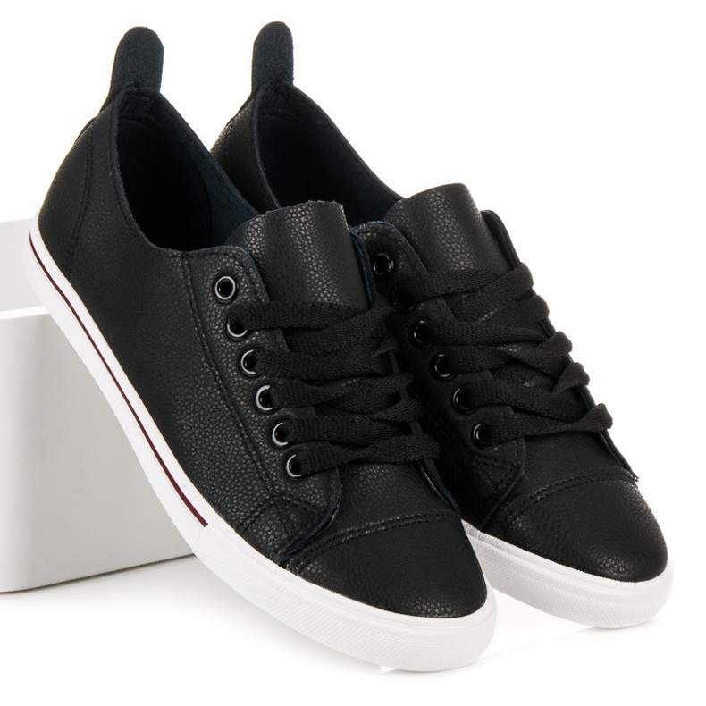 Seastar Sorte sneakers med snøre 1