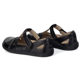 Kvinders barfodede sko Ultralekkie Olivier 1285 Velcro sort 6