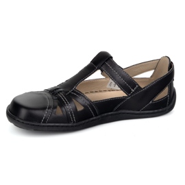 Kvinders barfodede sko Ultralekkie Olivier 1285 Velcro sort 3