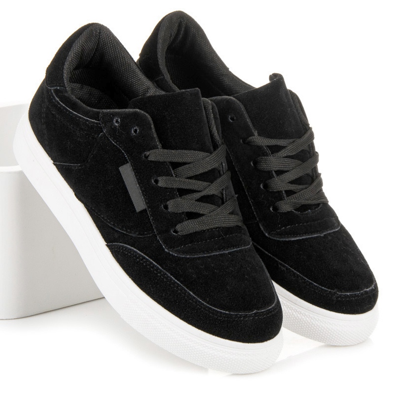 Sneakers på platformen sort 1