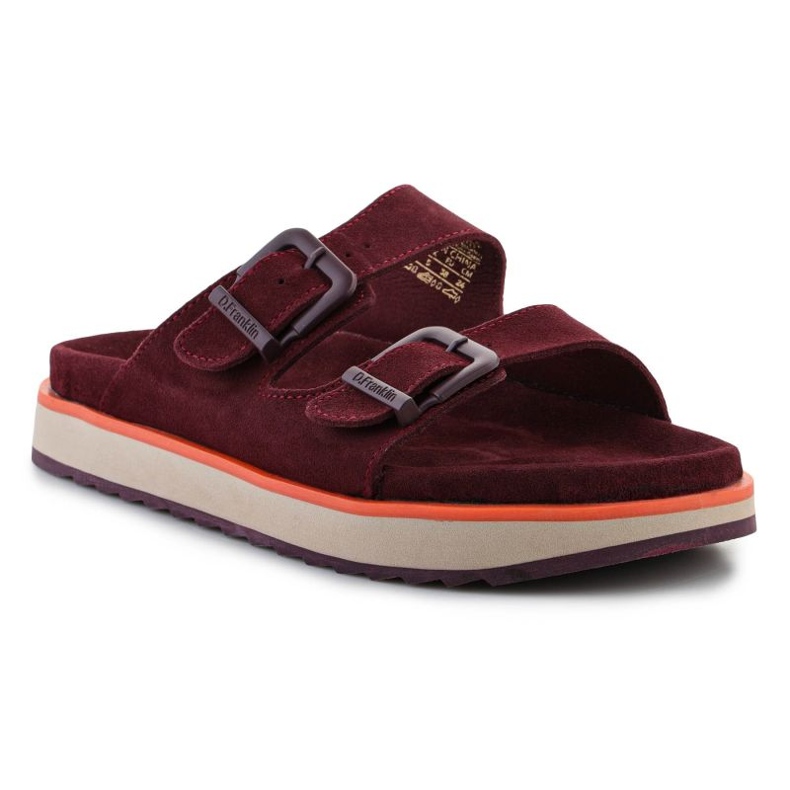 D.Franklin Flip Flops Nordic Sandal Buckle DFSH405004-Burg rød 1