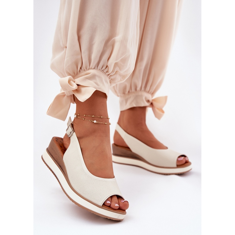 Lædersandaler på Artiker 56C2316 Light Basic beige 2